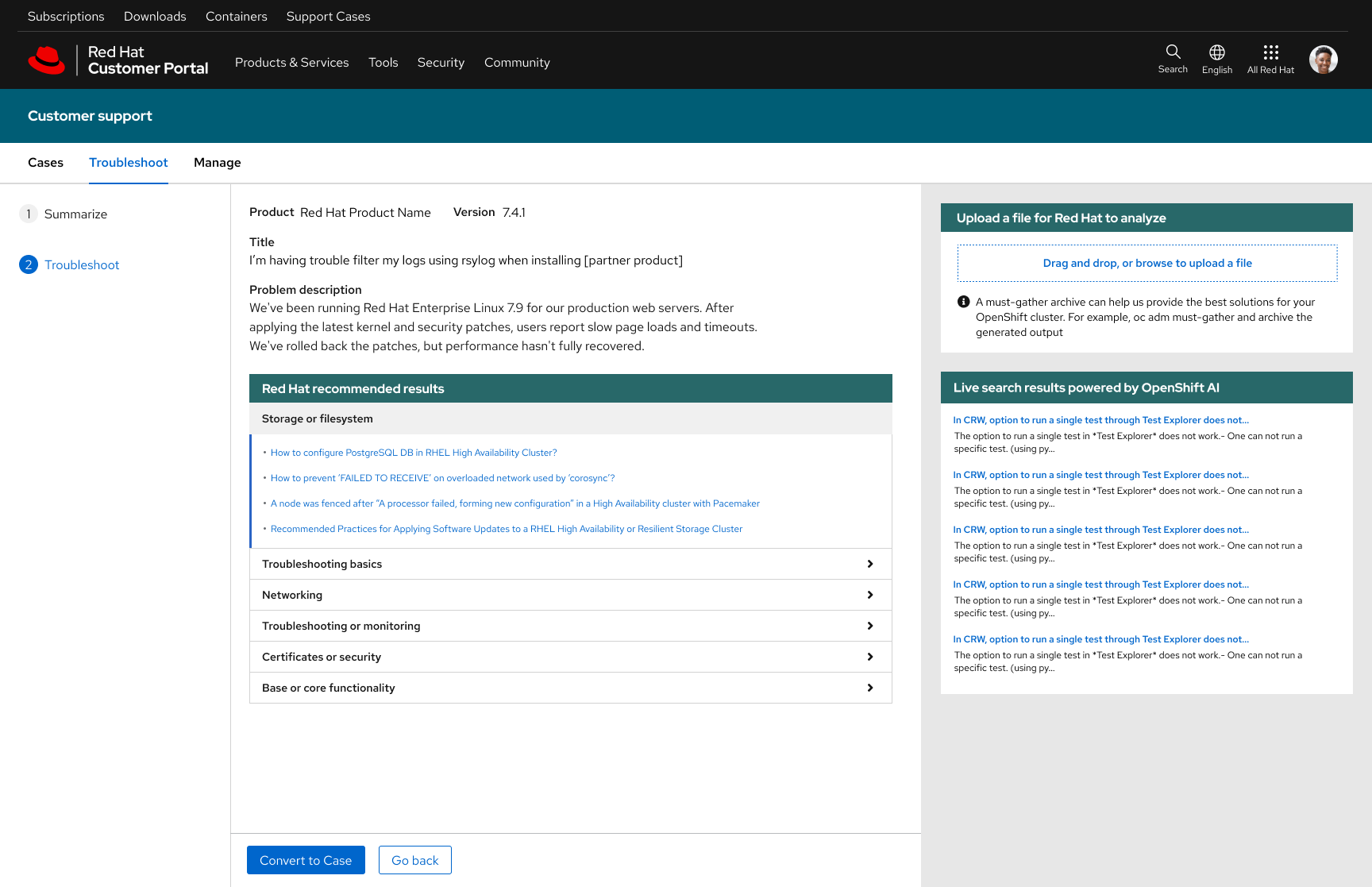 Red Hat Customer Portal